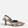 Stilettos cuero textil verde