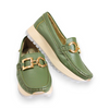 Mocasines en Cuero Genuino Olive