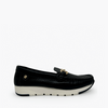 Mocasines Negro x Diamante en Cuero