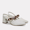 Tacones Blanco Ostra Cuero