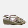 Sandalias SUSAN66 Oro Plataforma en Cuero y Yute