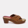 Sandalia de tacón 3276 Miel en cuero