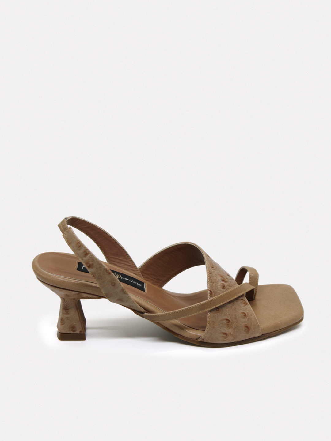 Sandalias de Tacón 2338 Nude Cuero