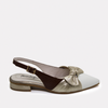 Zapatos Planos B120 Bicolor Cuero