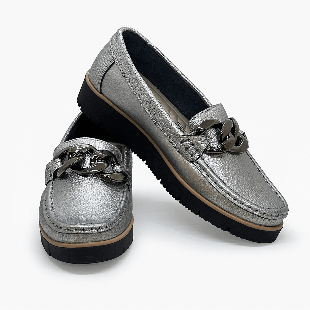 Mocasines Plata
