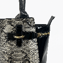 Bolso de Cuero Negro cocodrilo ferquin
