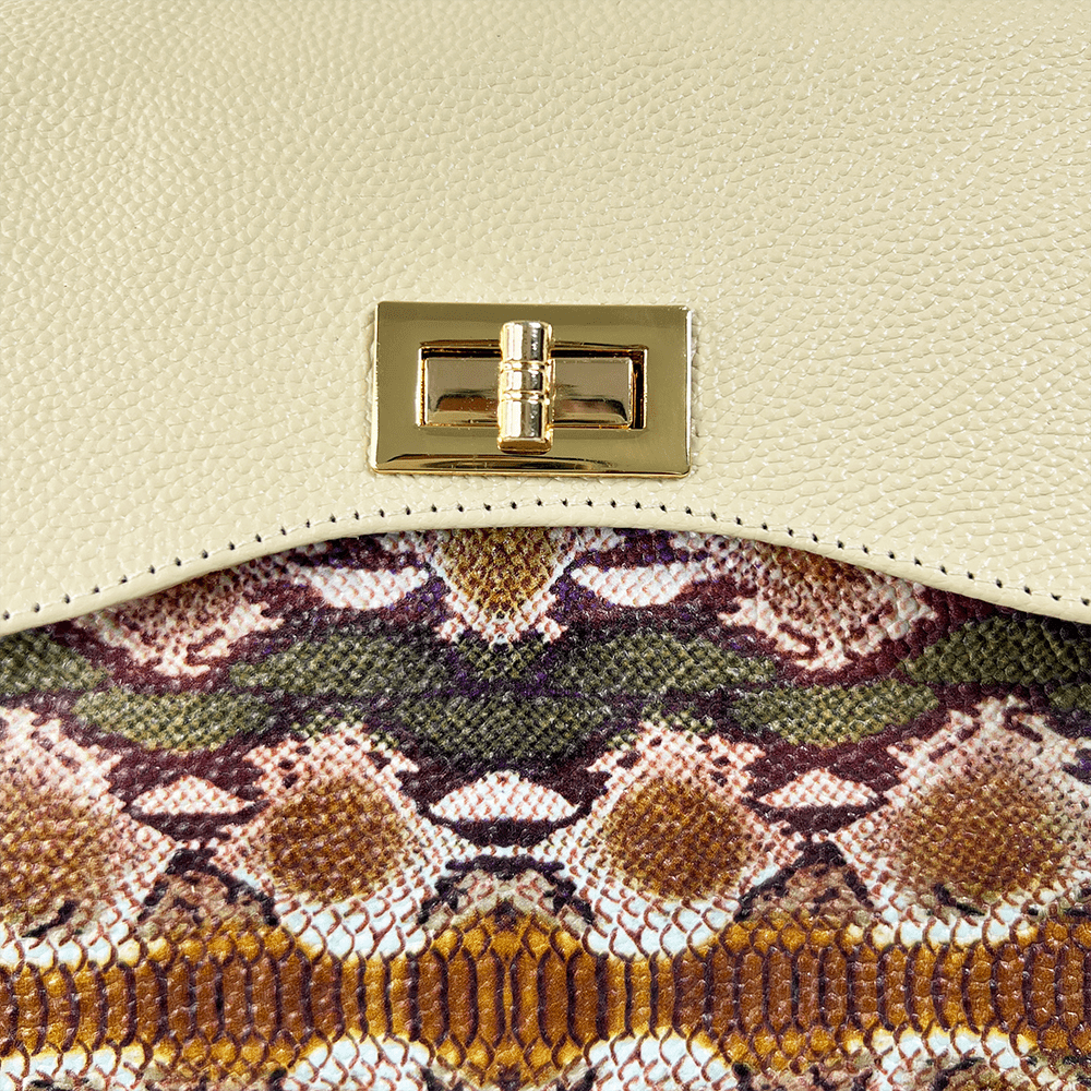 Bolso de cuero beige palermo Ferquin