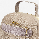 Morral beige de cuero para mujer
